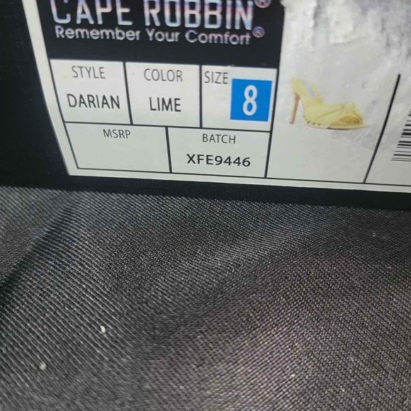 Cape Robbin Heels Size 8 Darian Style Lime - Picture 7 of 8